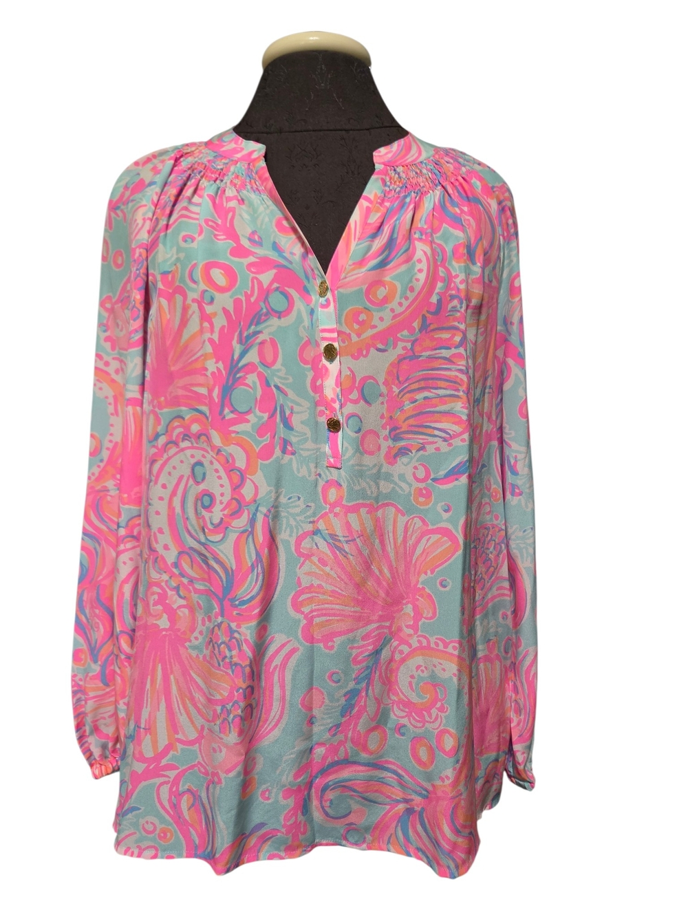 NWT LILLY PULITZER ELSA TOP Pink Pout Too Much Bubbly M HOLY GRAIL